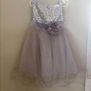 Adorable silver holiday or church dress.